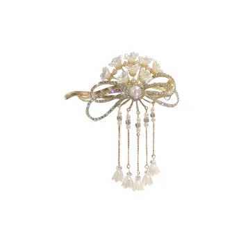 Water Jade Alloy Hair Clips Women's