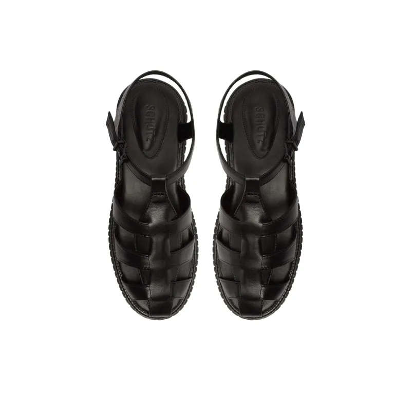 Schutz Beatri Roman Sandals 5cm Women's Black-4