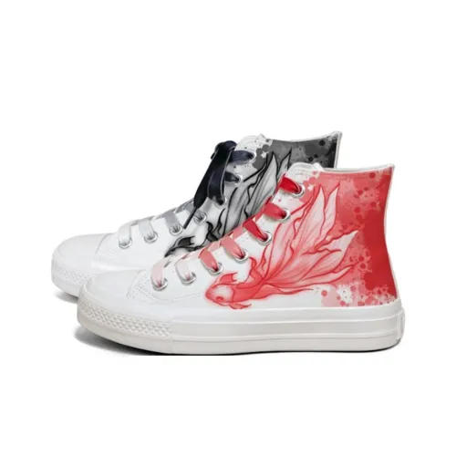 A&M Canvas Shoes Unisex High-Top White