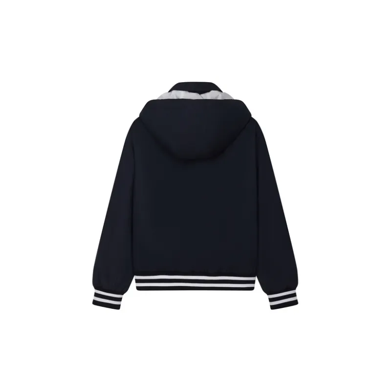 Teenie Weenie Cropped Coat Women's Navy Blue-1