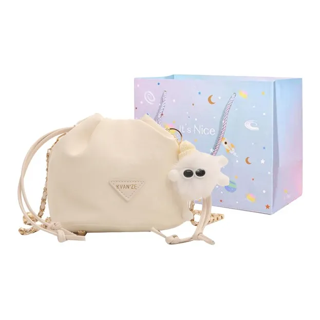 GOX PU Shoulder Bag Regular Women's White/Black/Purple/Coffee/Pink-15