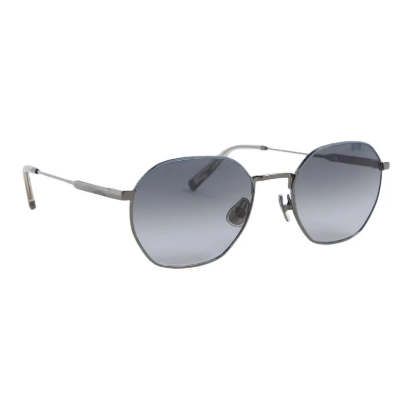 Brunello Cucinelli Acetate Irregular Shape Sunglasses Men's Silver-2