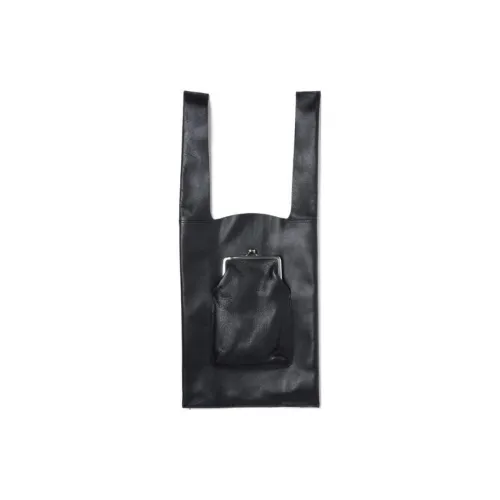 Yohji Yamamoto Calfskin Tote Bag Shopping Bag Handbag Women's Black