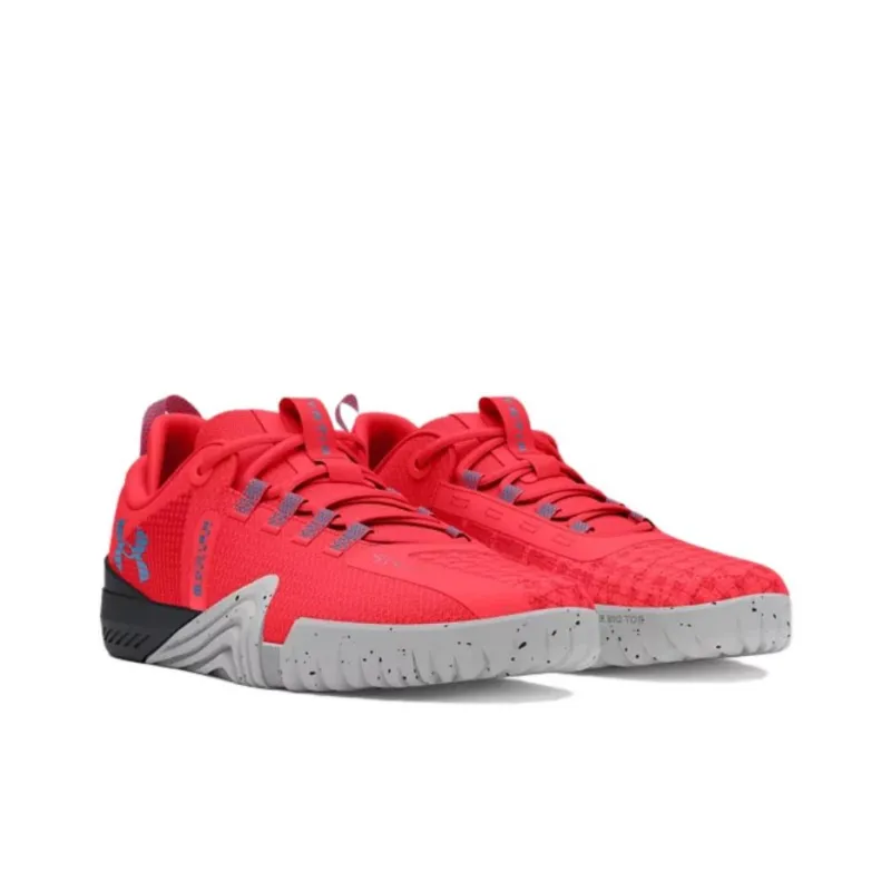 Under Armour Reign 6 Slip Resistant, Abrasion Resistant, Breathable Low Top Training Shoes Unisex Red Black-2