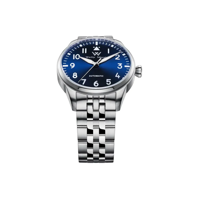Welly Merck Automatic Mechanical Movement Watch Men's Watches Black Dial-10