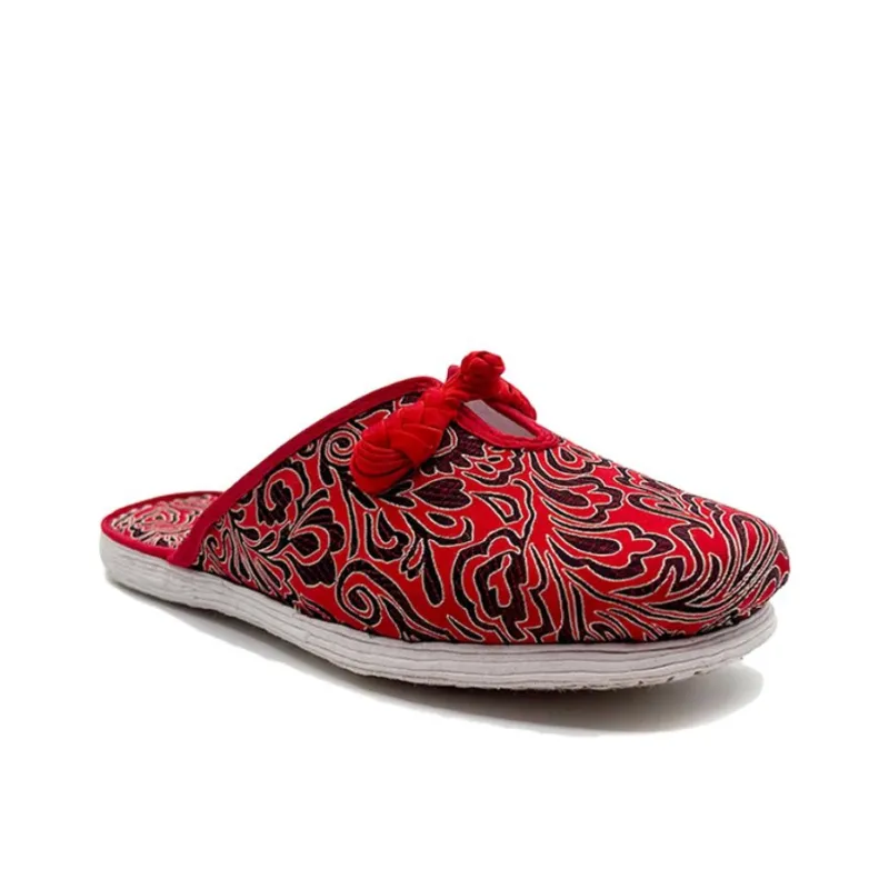 Neiliansheng Multi Layer Sole Abrasion Resistant Wrap toe Slippers Women's Red-1