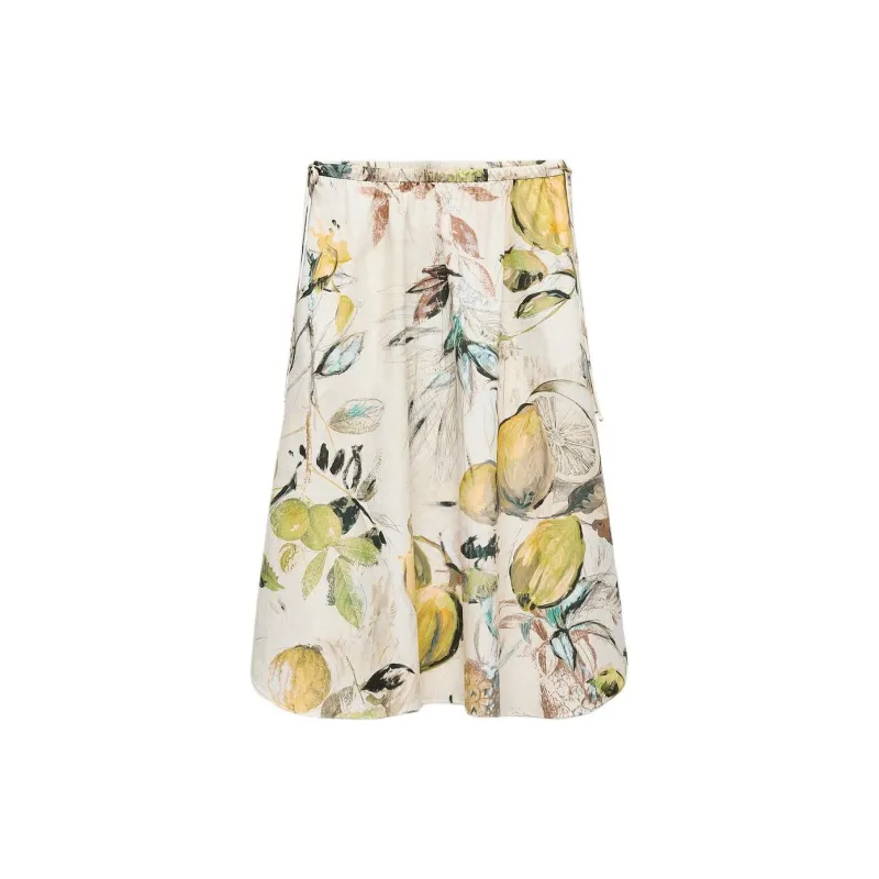 ZARA ZW Series Casual Long Skirts Women's Multicolor-1