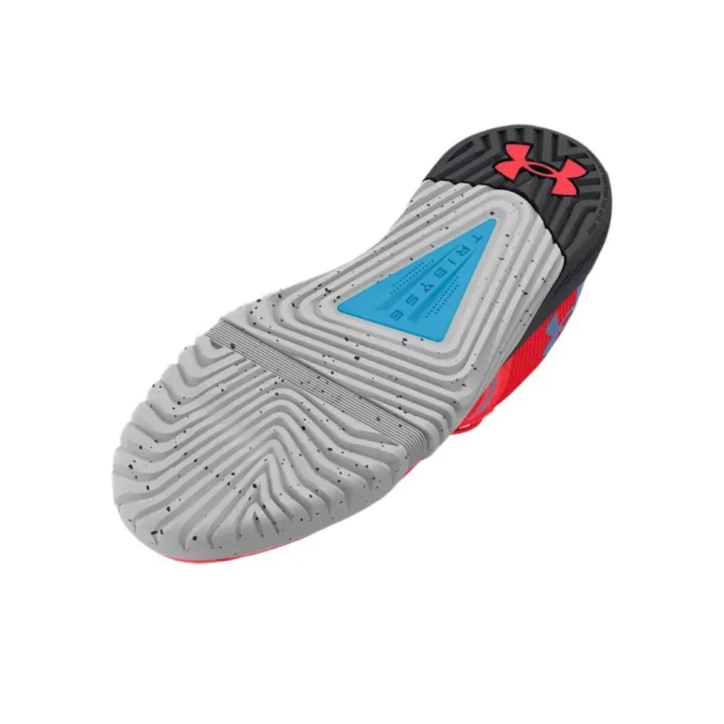 Under Armour Reign 6 Slip Resistant, Abrasion Resistant, Breathable Low Top Training Shoes Unisex Red Black-4