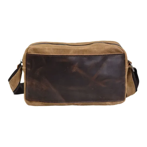 TTaG．baG Canvas With Cow Leather Crossbody Bag Regular Men
s Khaki/Green/Black/Dark Gray