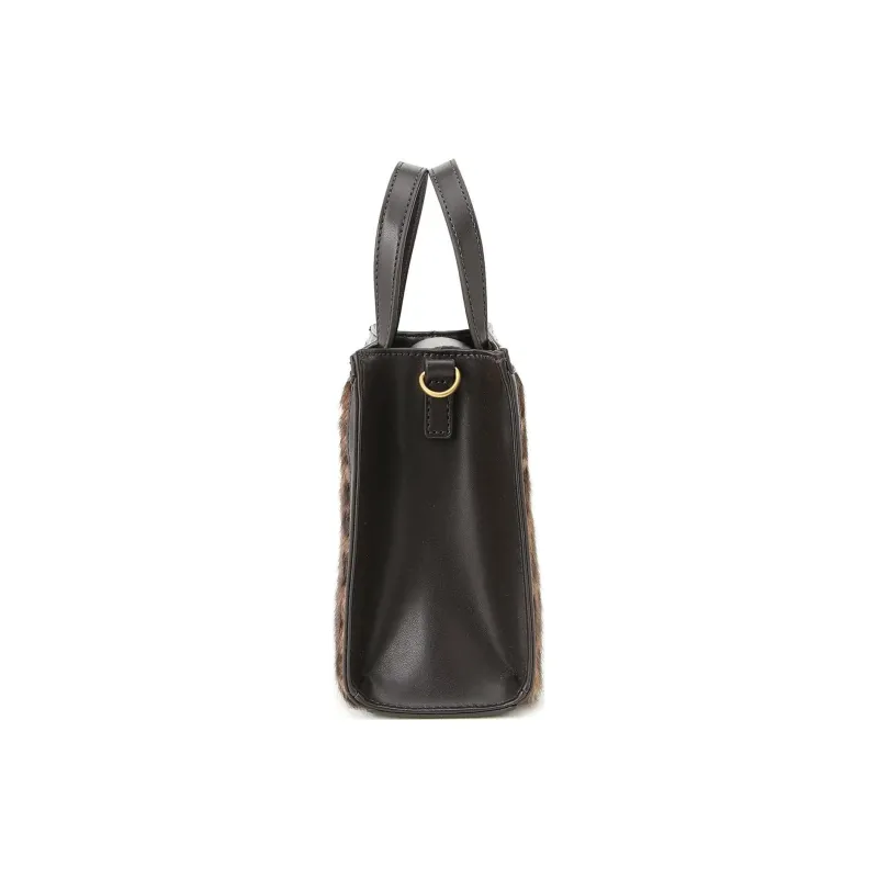 GUESS Polyester With Polyurethane Tote Bag Shopping Bag Portable Crossbody Bag Shoulder Bag Mini Women's Leopard-2