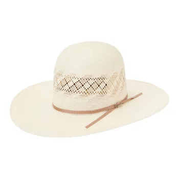 STETSON Silk Straw Genuine Leather Sun Protection Hats Unisex Beige