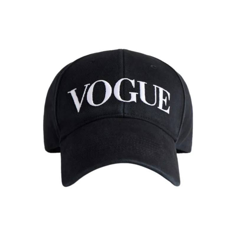 Balenciaga Cotton Baseball Caps Women's Washed Black-1
