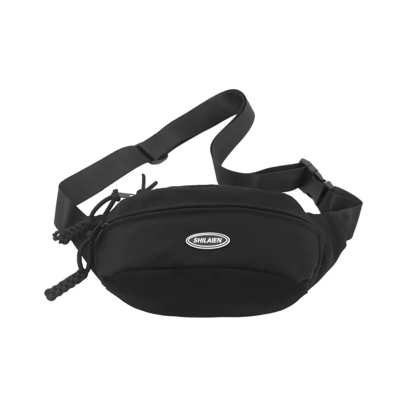 Huangmu Nylon Sling Bag Fanny Pack Crossbody Bags Unisex Black/Pink/Red/Ecru/Green-0