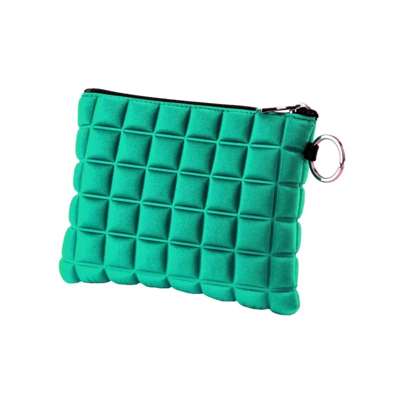 BPRIME 3D Cube Molded Fabric Wallet Women's Teal-1