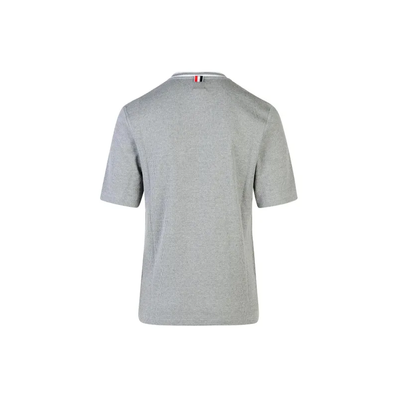 THOM BROWNE Pointelle Knit Crewneck T Shirt-1