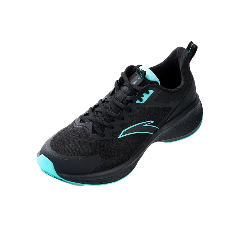 Anta Cushioning Anti-Slip And Wear-Resistant Low-Top Running Shoes Men's Black Fluorescent Aqua Green-1