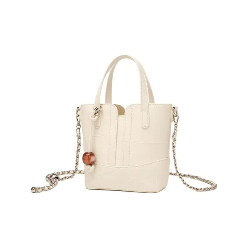 DAPHNE PU Handbag, Shoulder Bag Medium Size Women's Ecru-1