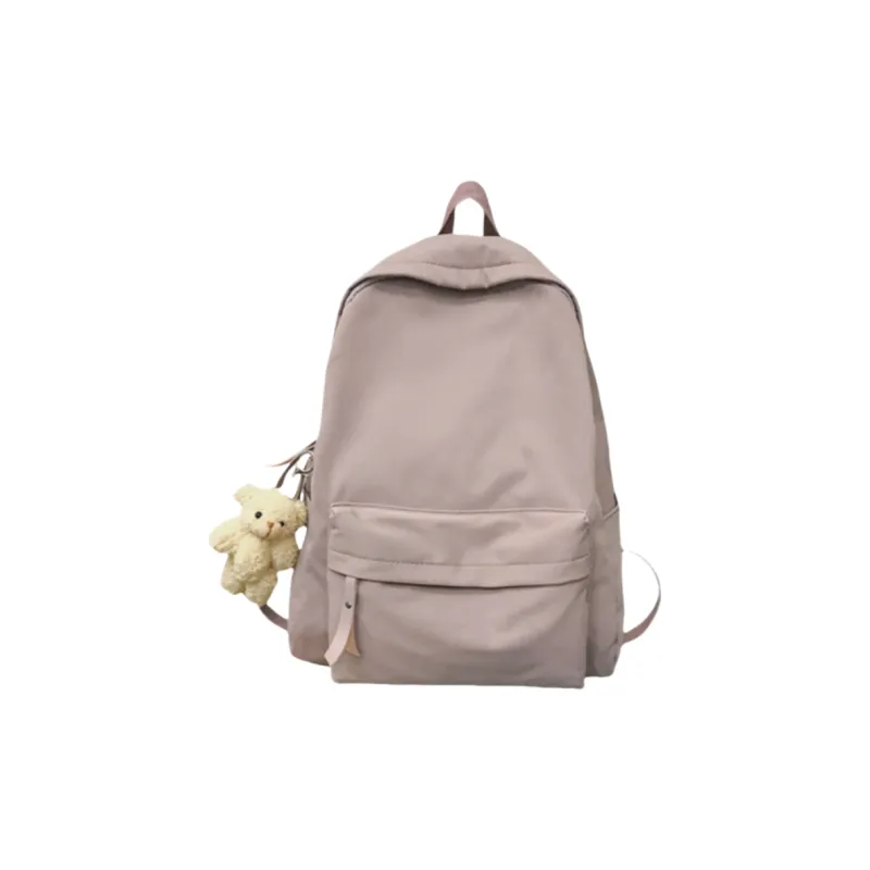 Cwatcun Polyester With Cotton Fabric Backpack Regular Unisex Red/Pink/Black/White/Blue-1