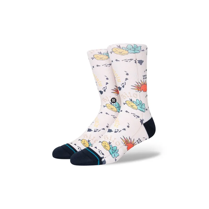 Stance Mid Calf Socks Unisex 1 Pack Vintage White-0