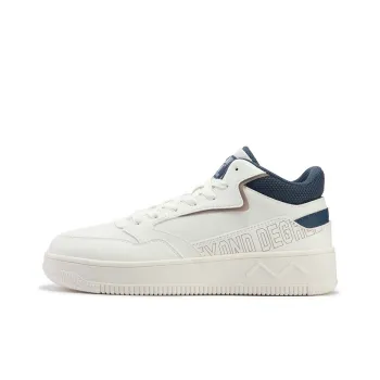 361° Coverage Wear Resistant High Top Skateboard Shoes Men's White Blue
