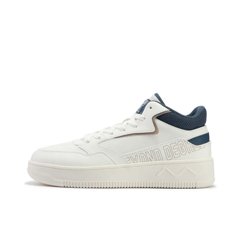361° Coverage Wear Resistant High Top Skateboard Shoes Men's White Blue-0