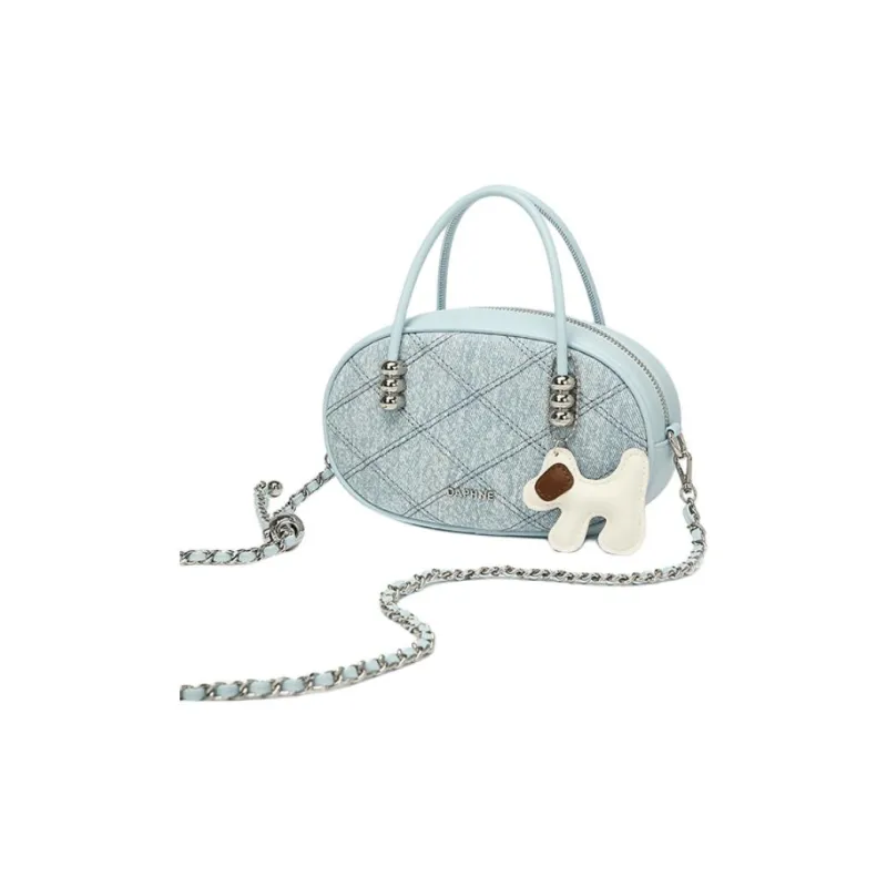 DAPHNE PVC Handbag, Crossbody Bag Medium Size Women's Blue-2