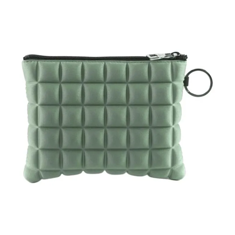 BPRIME 3D Cube Molded Fabric Wallet Women's Green-0