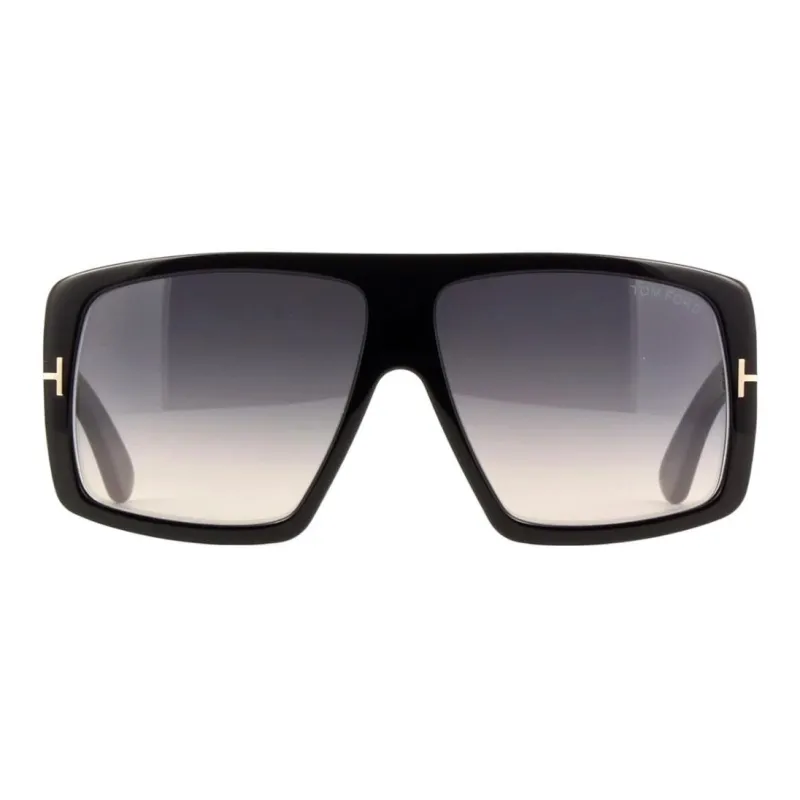 TOM FORD Acetate Irregular Shape Sunglasses Men's Black-1