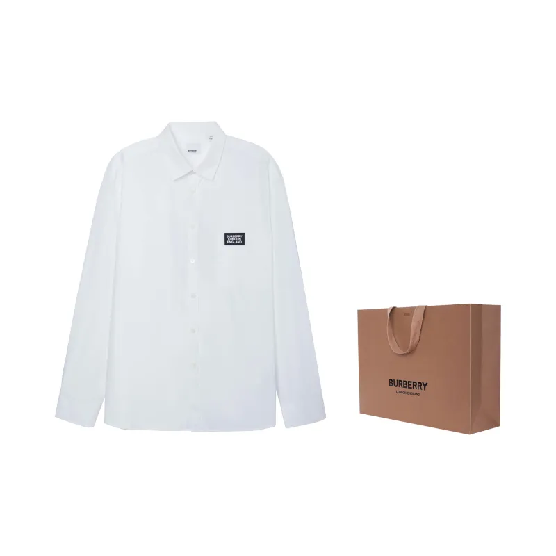 Burberry Shirts Men White-2