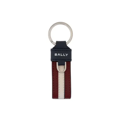 BALLY Debossed Leather Keychain