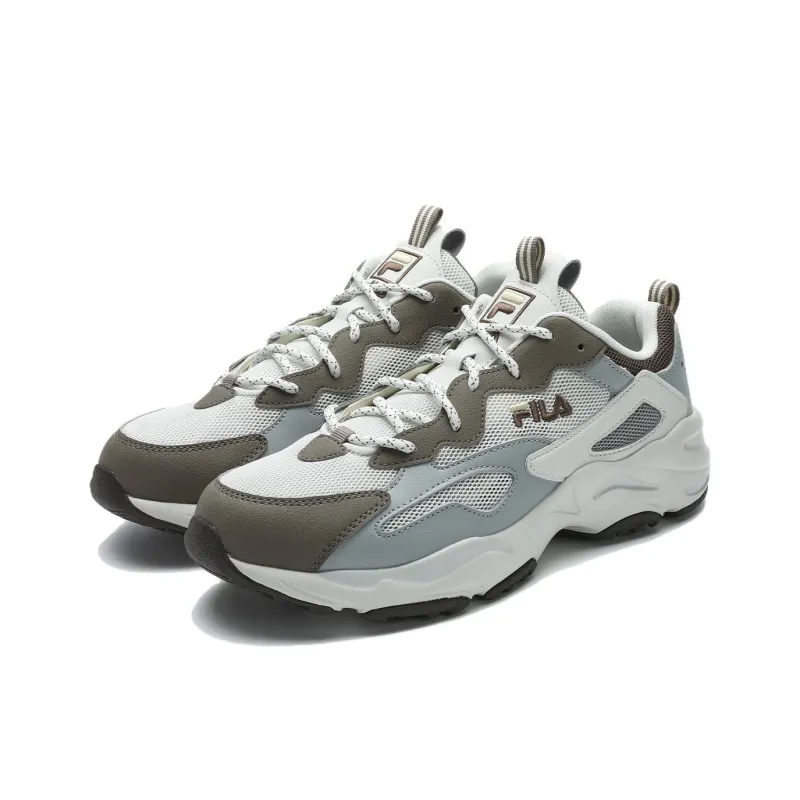 FILA Tracer Abrasion Resistant, Breathable, Lightweight Low Top Casual Shoes Men's Gray White-3