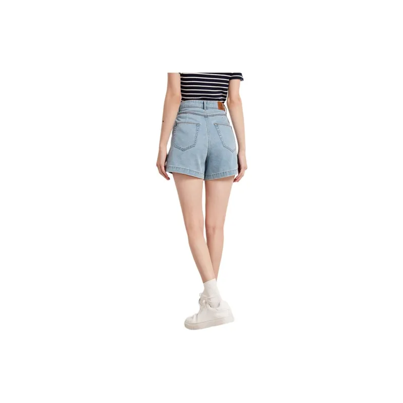 Hush Puppies Denim Shorts Women's Light Blue-1