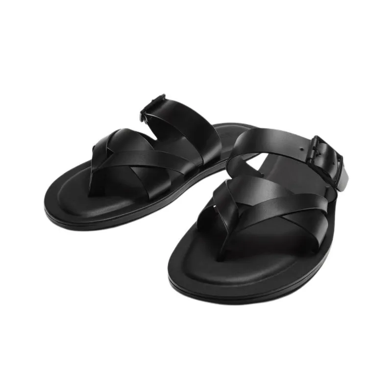 ZARA Slip-Resistant Flip Flops Men's Black-2