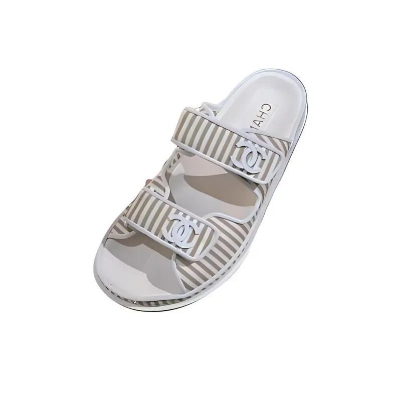 CHANEL Slip-Resistant Slide Slippers Women's Ecru-0
