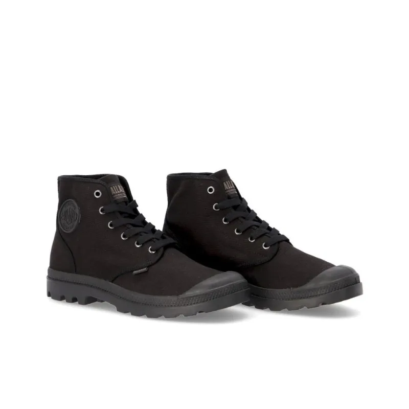 Palladium Pampa Hi Anti Slip Wear Resistant High Top Canvas Shoes Men's Black-2