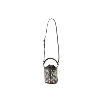 GUESS Polyurethane Bucket Bag Portable Crossbody Bag Shoulder Bag Women's Black