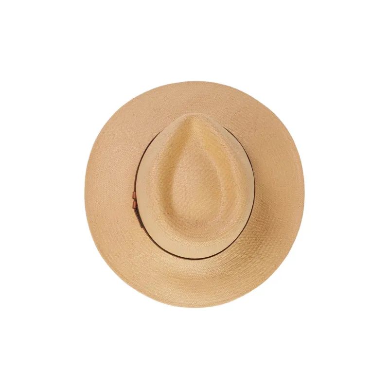 STETSON Straw Leather Sun Protection Hats Unisex Sand Yellow-1