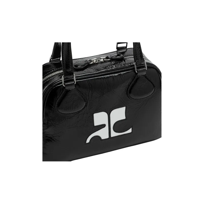 COURREGES Reedition Bowling Zip Up Top Handle Bag-4