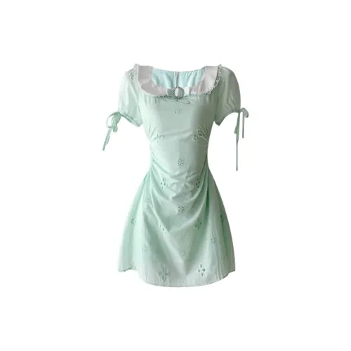Short Sleeved Dress Women's Green