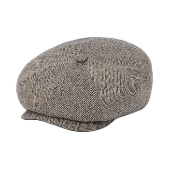 STETSON Silk Cotton Silk Polyester Berets Unisex Brown