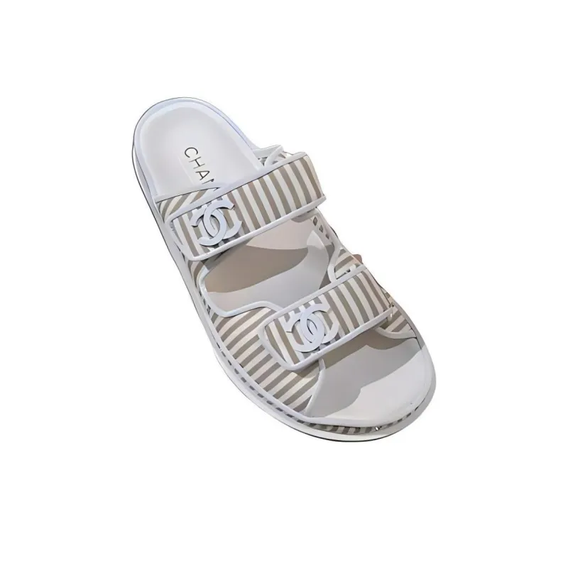 CHANEL Slip-Resistant Slide Slippers Women's Ecru-1