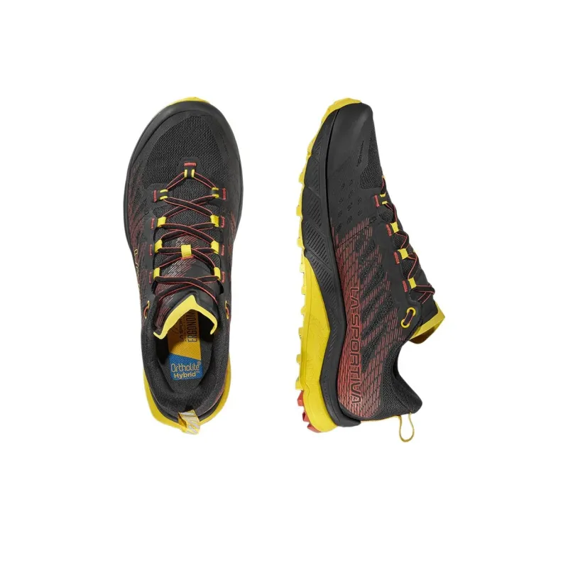LA SPORTIVA Low-Top Running Shoes Men's Black Yellow-5