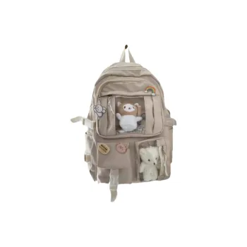 Cwatcun Nylon Backpack Regular Unisex Beige/Purple/Blue/Black
