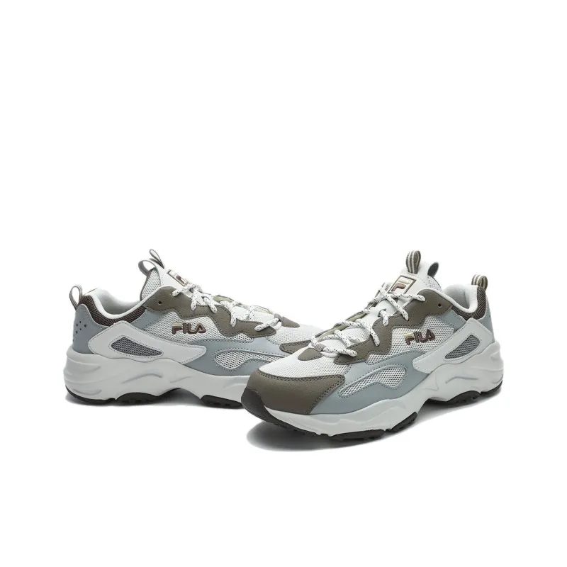 FILA Tracer Abrasion Resistant, Breathable, Lightweight Low Top Casual Shoes Men's Gray White-4