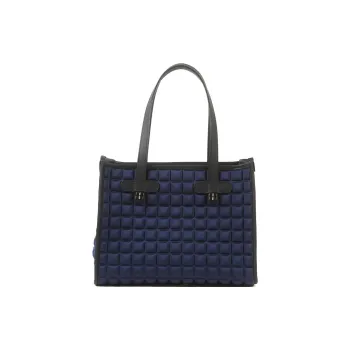 BPRIME Thermoformed Fabric One Shoulder Handbag Medium Size Women's Dark Blue