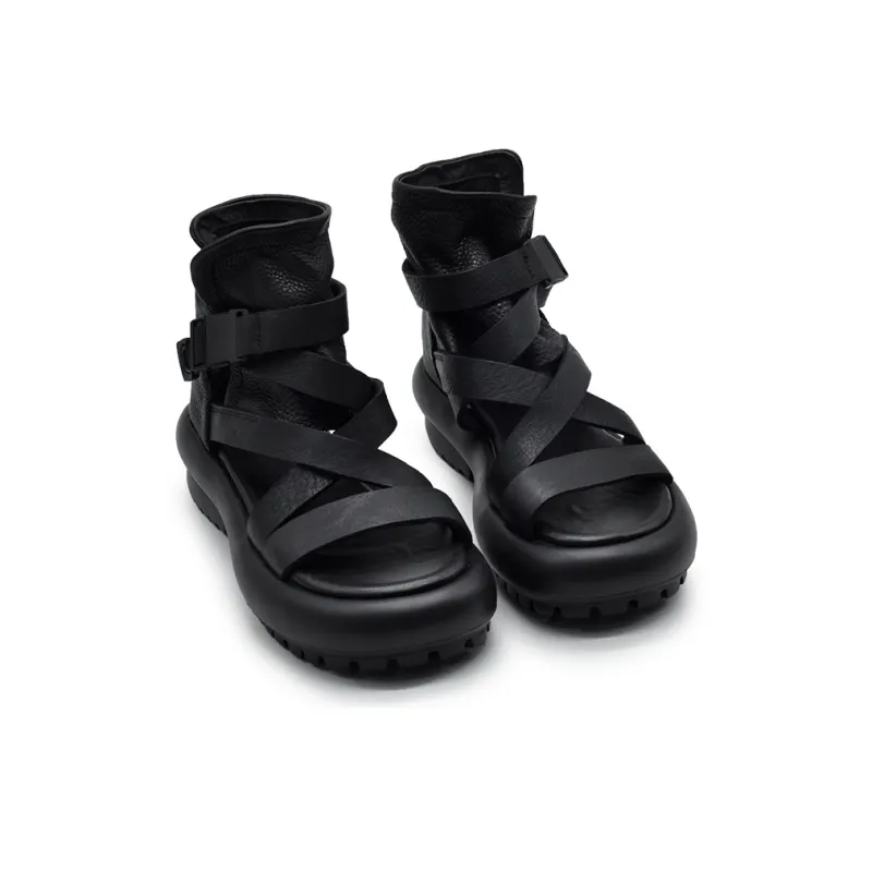 ARTMU Roman Sandals Women's Black-4