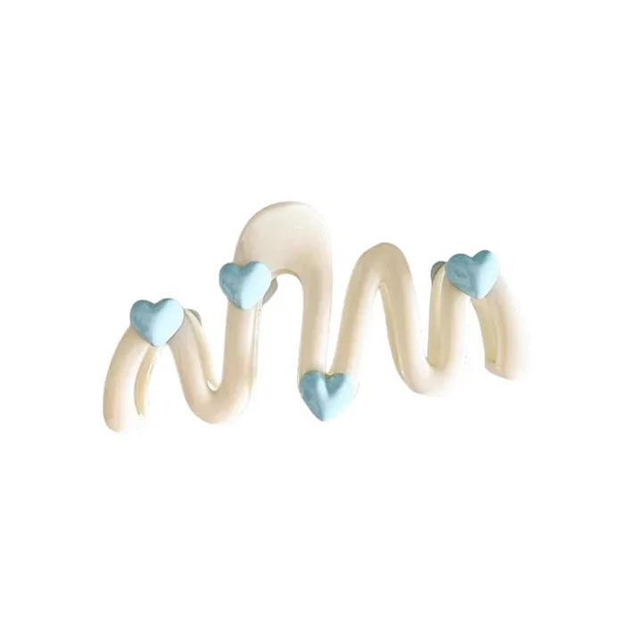 Water Jade Acrylic Hair Clips Women's-3