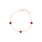 18K Rose Gold Red Agate Bracelet
