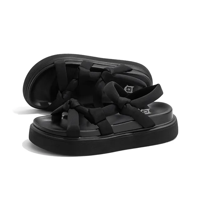 Old Meow One Strap Sandals 4.5cm Women's Black-1