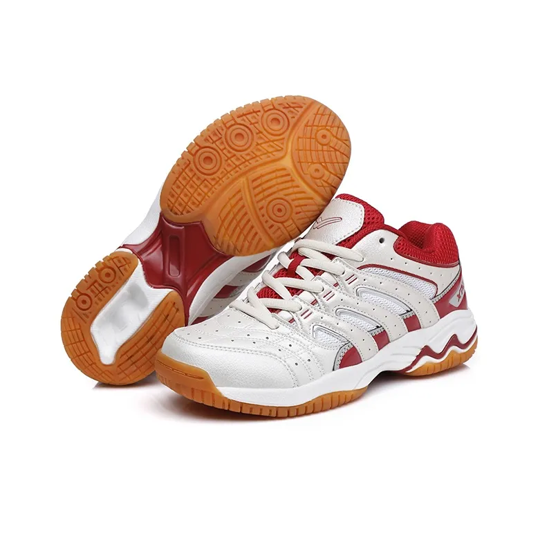 XPD Badminton Shoes Unisex Low Top White Blue/White Red-11